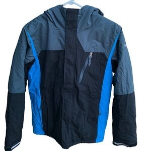 Columbia Blue Gray Full Zip Hoodie Youth Jacket Size 14/16